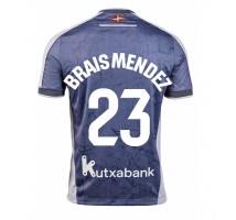 Real Sociedad Brais Mendez #23 Koszulka Wyjazdowa 2025-26 Krótki Rękaw